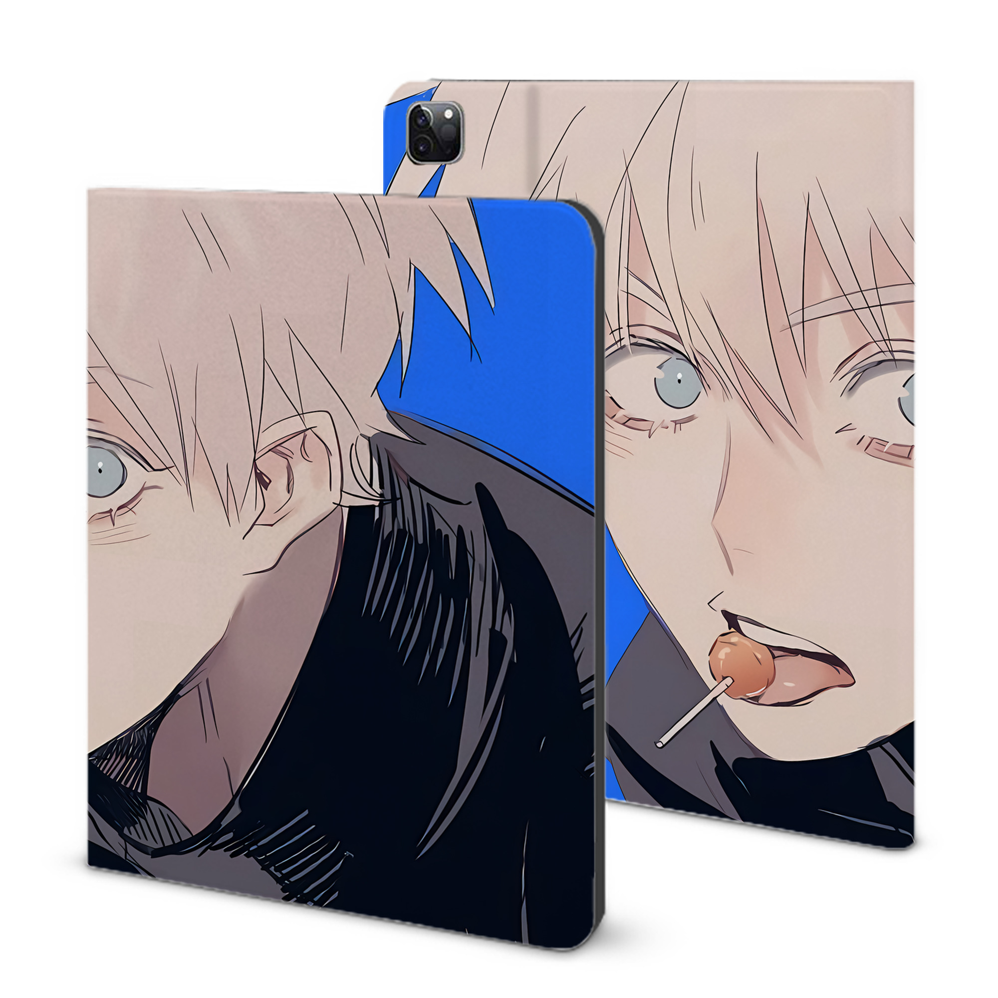 （画像用） 呪術廻戦 Jujutsu Kaisen IPad ケース ブック型 PUレザー TPU 耐衝撃 軽量 薄型 ペン収納なし 全面保護 IPad 各モデル対応
